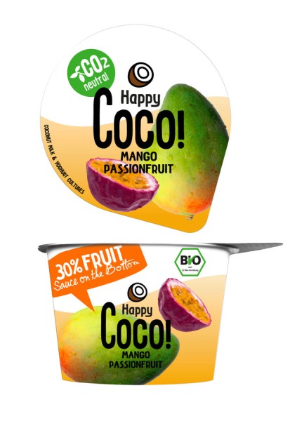 Happy Coco 30% Mango-Passionsfrucht vegan, 250g