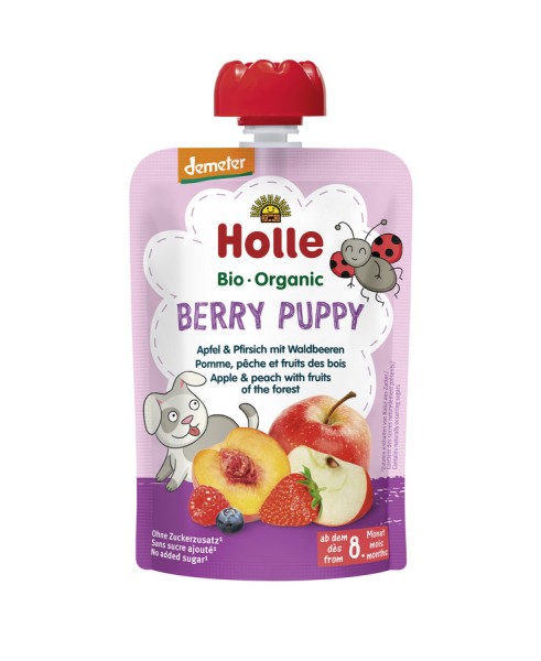Berry Puppy Apfel-Pfirsich-Waldb. DEMETER - Pouchy, 90g