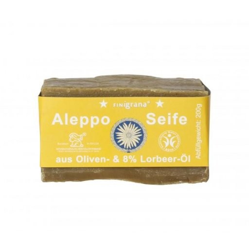 Aleppo Seife Olivenöl& 8% Lorbeeröl - handgeschn., 200g