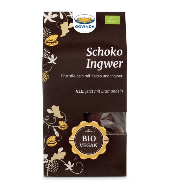 Schoko Ingwer Schokokugeln mit Erdmandeln, 120g